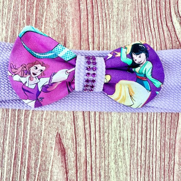 Brand New Handmade Girls Headband with a Beautiful Matching Princess Bow - Picture 2 of 2